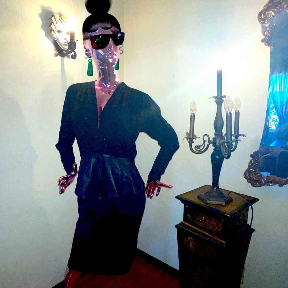 Rickie Freeman for Teri Jon Peplum sheath Dress